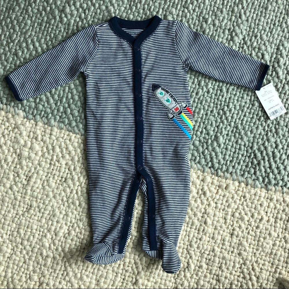 🆕 Baby Boy Rocket Ship Sleeper 🚀